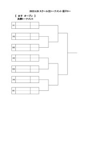 2022.5.28 スクール生トーナメント女子オープン決勝トーナメント仮ドロー(2022.5.27更新)のサムネイル