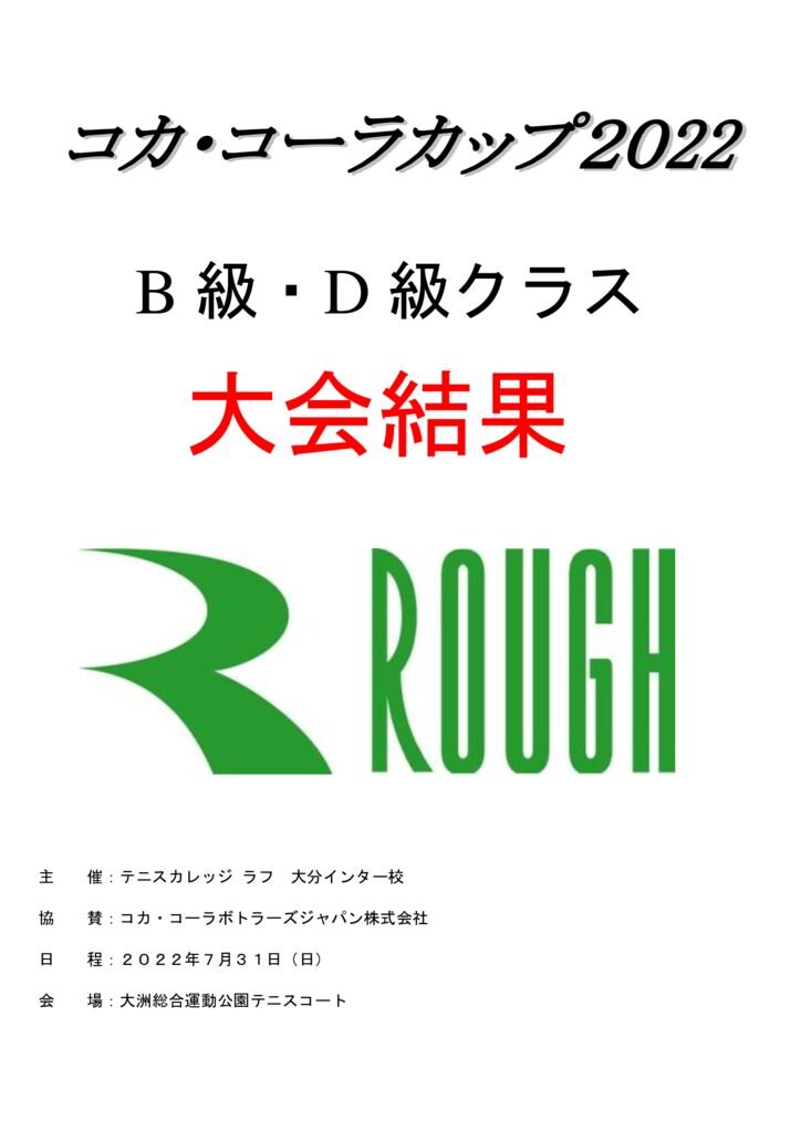 コカ・コーラカップ2022大会結果表紙のサムネイル