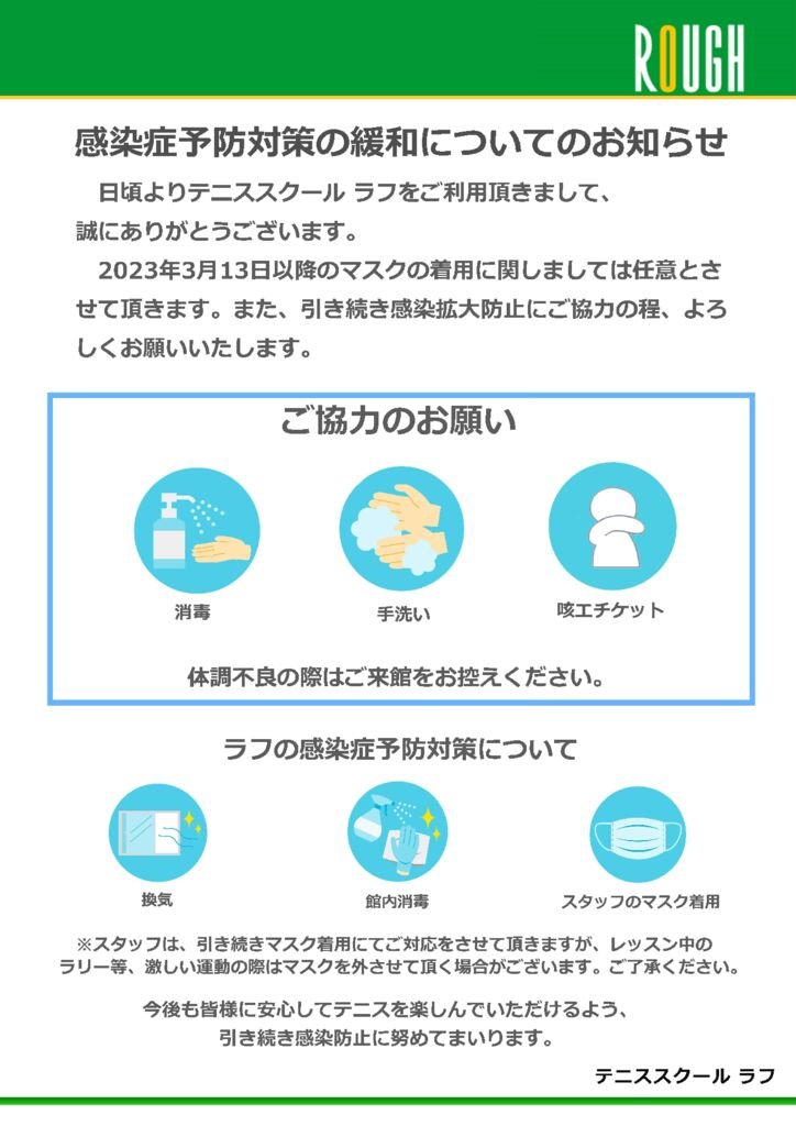 感染症予防対策の緩和についてのお知らせ(修正4)のサムネイル