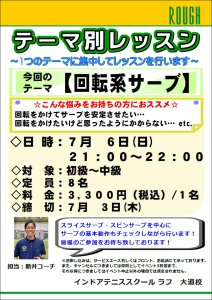 暑い夏こそインドアでサーブ強化！