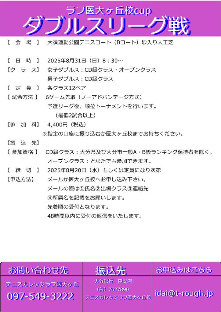 ダブルスリーグ戦（最新）のサムネイル